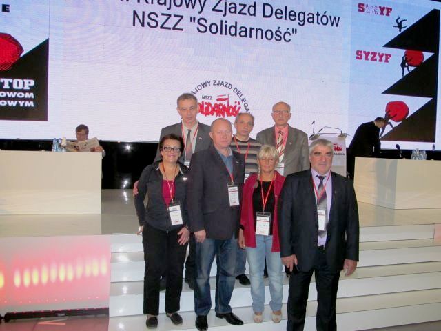 "Nasi" na XXVII KZD : (od lewej) Teresa Grabowska, Wojciech Kowalski, Jarosław Borowik, Henryk Domian, Anna Niszczak, Krzysztof Suchecki, Józef Dziki.
