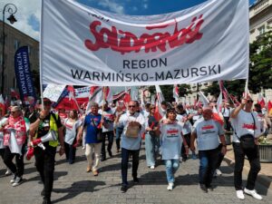 Ogromna manifestacja NSZZ „Solidarność” w Warszawie.